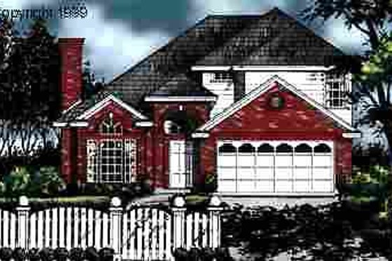 Exterior - Front Elevation for Traditional House Plan #40-124 - 3 bed, 2 bath