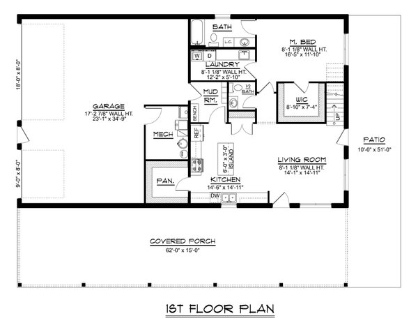 Barndominium Floor Plan - Main Floor Plan #1064-424