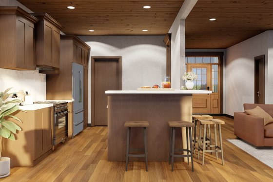 Interior - Kitchen 1 for European House Plan #17-2220 - 2 bed, 2 bath