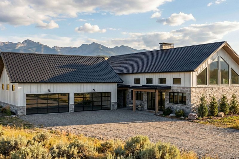 Dream House Plan - Barndominium Exterior - Front Elevation Plan #455-737