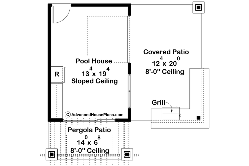 Dream House Plan - Floor Plan - Main Floor for Modern House Plan #455-458, 0 bath