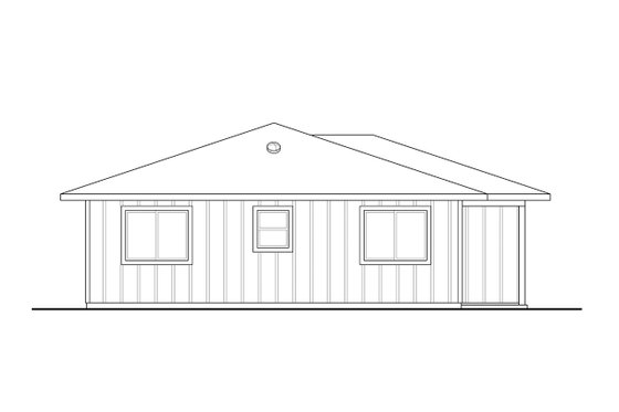 Exterior - Other Elevation for Traditional House Plan #124-1343 - 2 bed, 2 bath