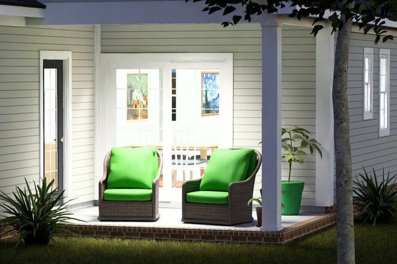 Architectural House Design - Exterior - Other Elevation 4 for Cottage House Plan #513-2455 - 2 bed, 2 bath