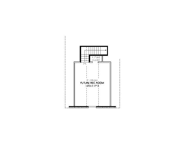 Traditional Floor Plan - Upper Floor Plan #424-105