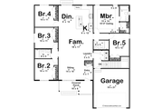 Traditional Style House Plan - 5 Beds 3 Baths 2007 Sq/Ft Plan #455-390 