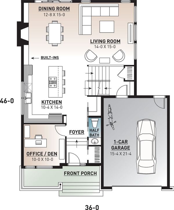 Dream House Plan - Modern Floor Plan - Main Floor Plan #23-2700