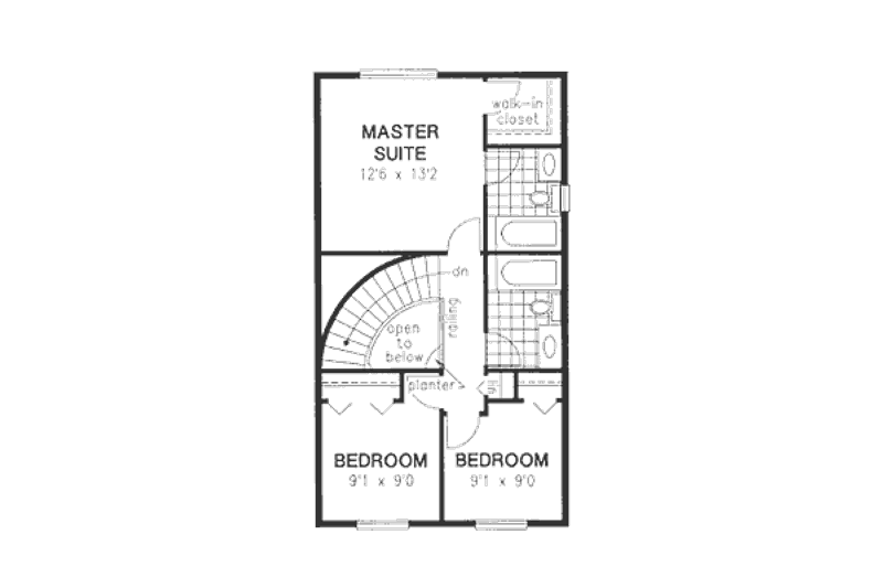 House Plan Design - Floor Plan - Upper Floor for Traditional House Plan #18-9318 - 4 bed, 3 bath