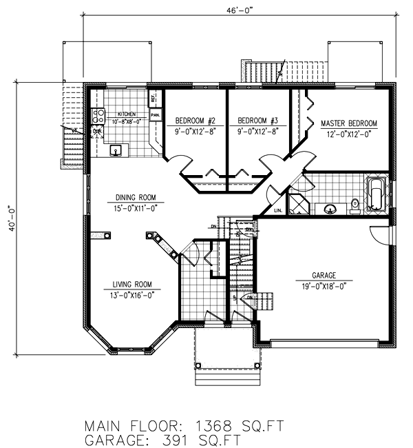 Cottage Floor Plan - Main Floor Plan #138-391