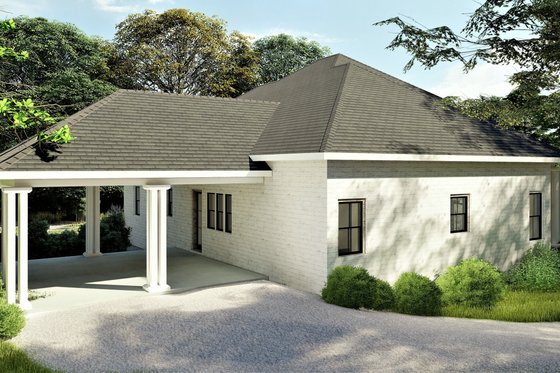 Exterior - Rear Elevation for Bungalow House Plan #44-238 - 2 bed, 2 bath