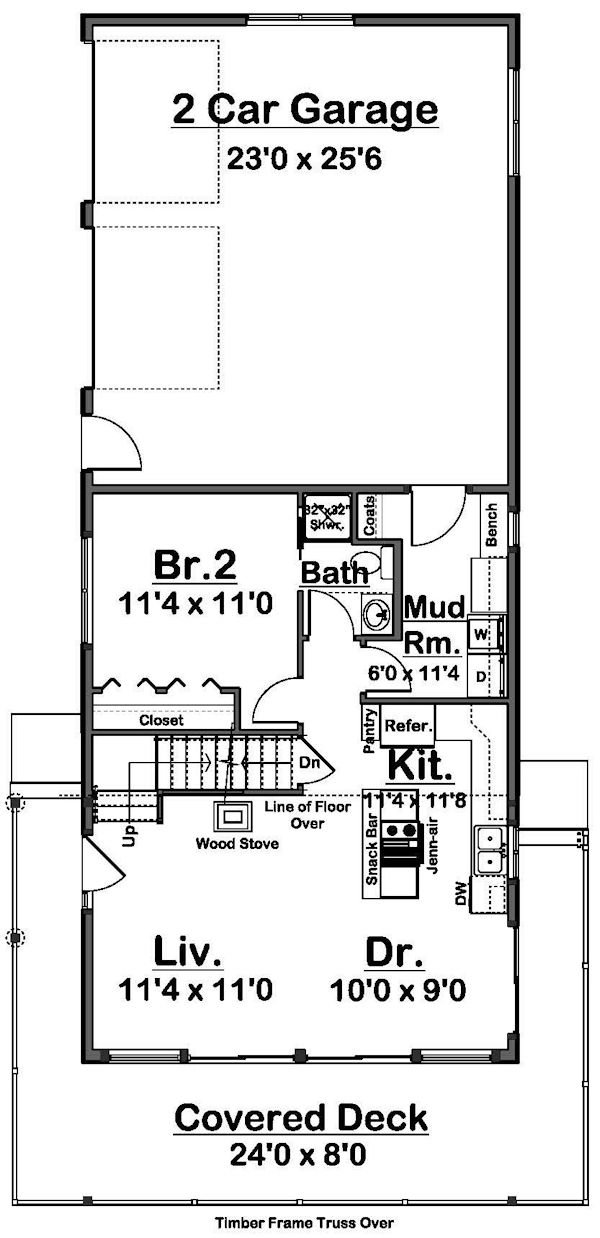 Country Floor Plan - Main Floor Plan #126-248