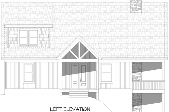 Exterior - Other Elevation for Colonial House Plan #932-1035 - 5 bed, 3.5 bath