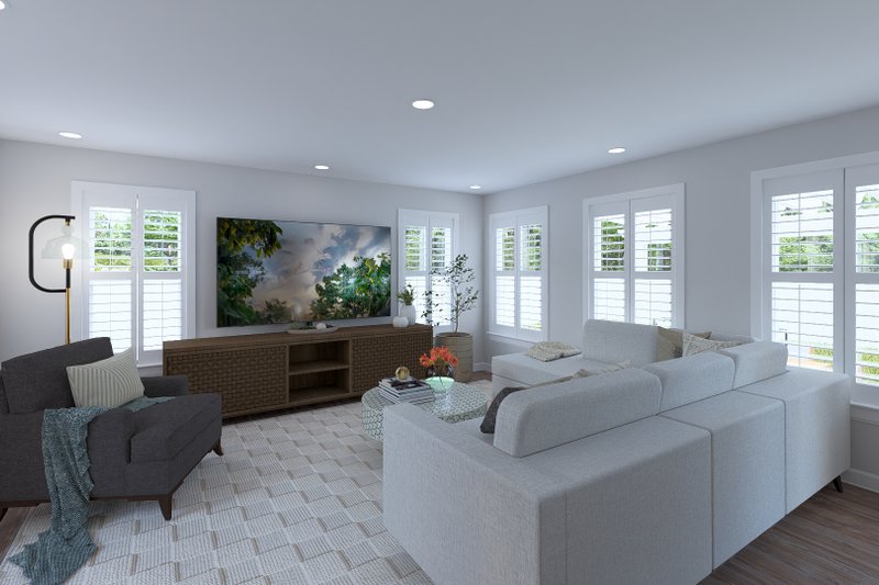 Architectural House Design - Interior - Family Room 2 for Farmhouse House Plan #1060-374 - 3 bed, 2.5 bath