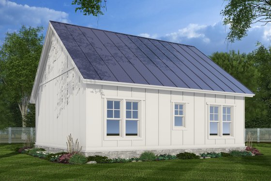 Exterior - Rear Elevation for Farmhouse House Plan #51-1437 - 2 bed, 1 bath