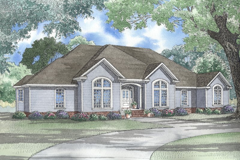 Dream House Plan - European Exterior - Front Elevation Plan #17-3038