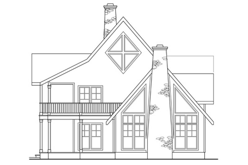 Home Plan - Exterior - Other Elevation 1 for Traditional House Plan #124-207 - 3 bed, 2 bath