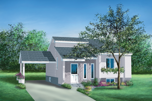 Contemporary Exterior - Front Elevation Plan #25-1171