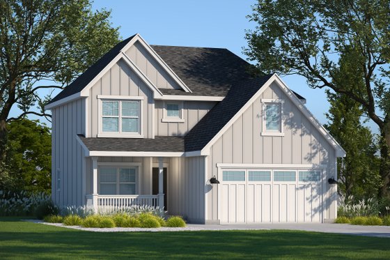 Exterior - Front Elevation 3 for Farmhouse House Plan #20-2539 - 3 bed, 2.5 bath