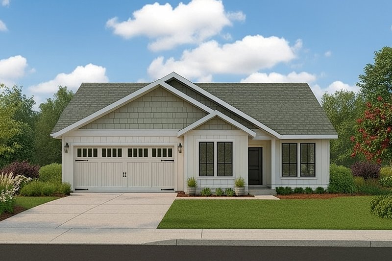 Architectural House Design - Ranch Exterior - Front Elevation Plan #943-61
