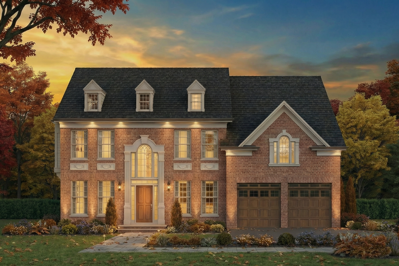 Home Plan - Exterior - Front Elevation 3 for Colonial House Plan #119-260 - 5 bed, 4 bath