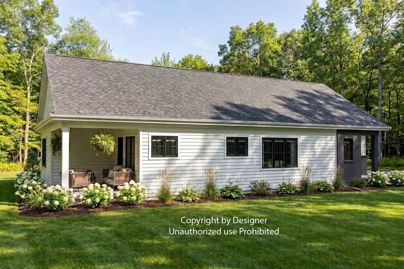 Dream House Plan - Exterior - Rear Elevation 2 for Farmhouse House Plan #51-1547 - 2 bed, 2 bath
