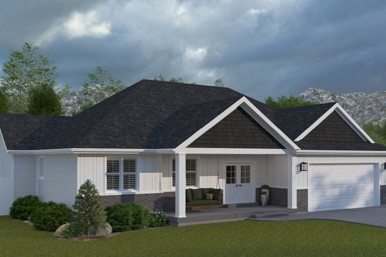 Exterior - Front Elevation 3 for Craftsman House Plan #1060-356 - 3 bed, 2.5 bath