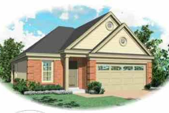 Exterior - Front Elevation for European House Plan #81-178 - 3 bed, 2 bath