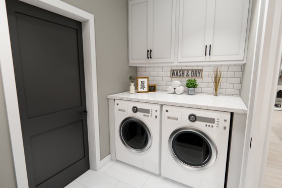 Interior - Laundry for Farmhouse House Plan #51-1371 - 4 bed, 3.5 bath
