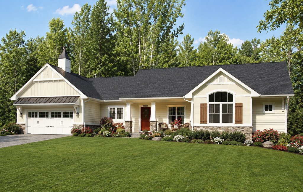 Exterior - Front Elevation 2 for Craftsman House Plan #928-117 - 2 bed, 2.5 bath