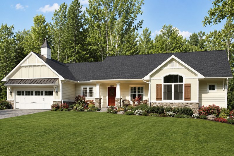 Architectural House Design - Exterior - Front Elevation 2 for Craftsman House Plan #928-117 - 2 bed, 2.5 bath