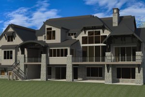 Craftsman Exterior - Rear Elevation Plan #920-49