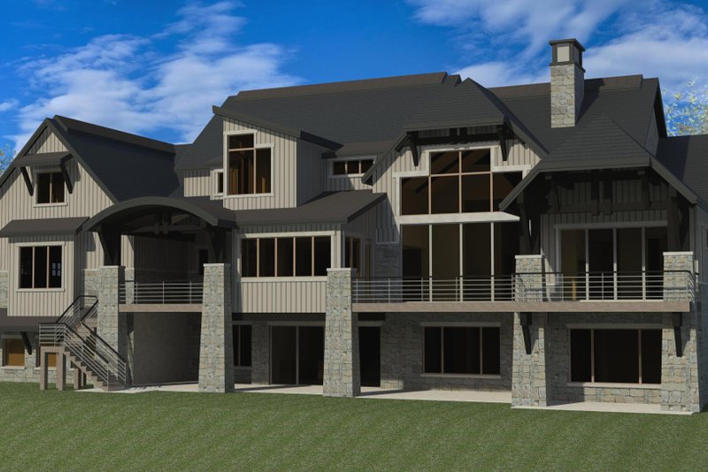Dream House Plan - Craftsman Exterior - Rear Elevation Plan #920-49