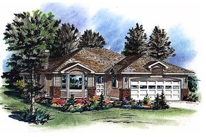 Traditional Exterior - Front Elevation Plan #18-1014