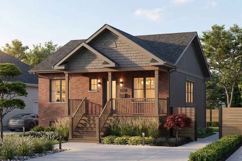 Home Plan - Exterior - Front Elevation 2 for Country House Plan #23-2412 - 2 bed, 1 bath