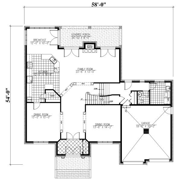 European Floor Plan - Main Floor Plan #138-331