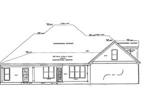 Exterior - Rear Elevation 1 for European House Plan #63-167 - 4 bed, 3.5 bath