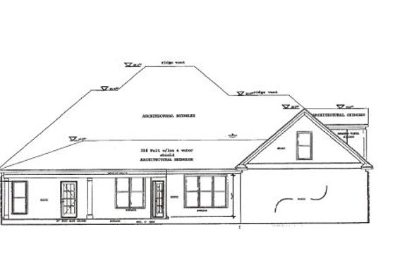 Exterior - Rear Elevation 1 for European House Plan #63-167 - 4 bed, 3.5 bath