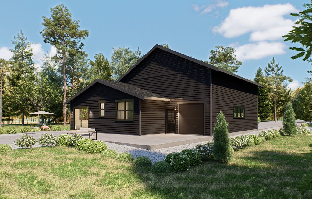 Exterior - Other Elevation 1 for Barndominium House Plan #1070-270 - 1 bed, 1 bath