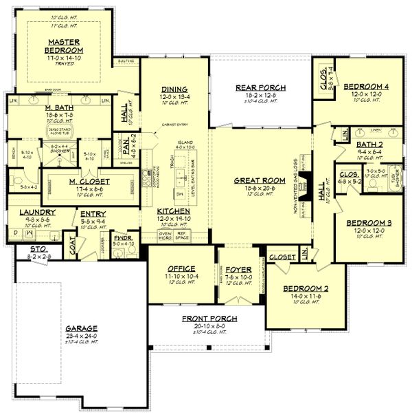 Farmhouse Floor Plan - Main Floor Plan #430-226