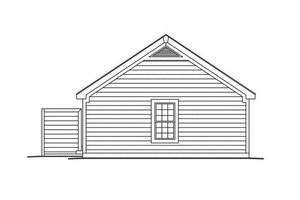 Exterior - Rear Elevation for Traditional House Plan #57-313 - 3 bed, 2 bath