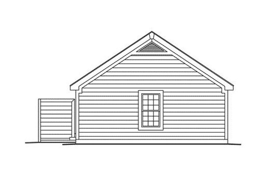 Exterior - Rear Elevation for Traditional House Plan #57-313 - 3 bed, 2 bath