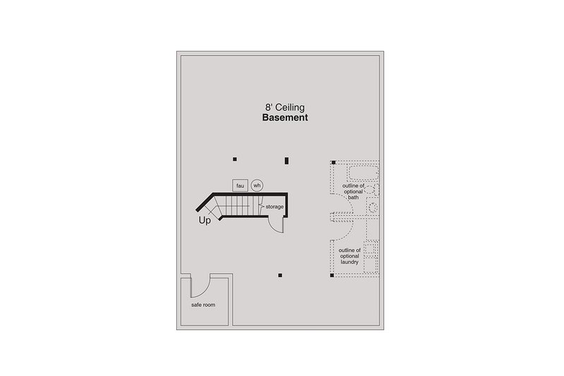 House Design - Floor Plan - Lower Floor for Farmhouse House Plan #124-1416 - 3 bed, 3 bath