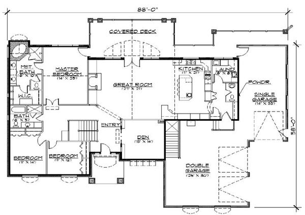 Traditional Floor Plan - Main Floor Plan #5-309