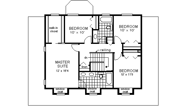 House Plan Design - Country Floor Plan - Upper Floor Plan #18-278