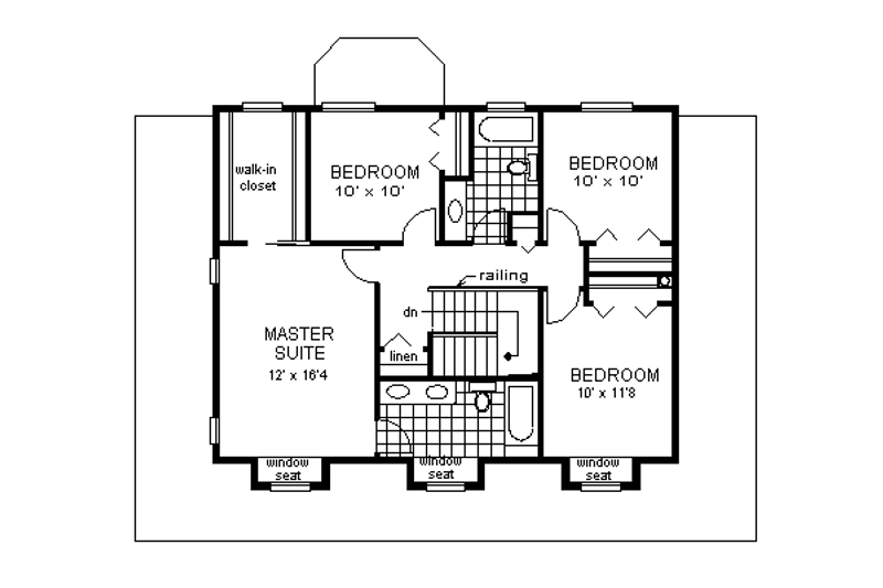 House Plan Design - Floor Plan - Upper Floor for Country House Plan #18-278 - 5 bed, 2.5 bath