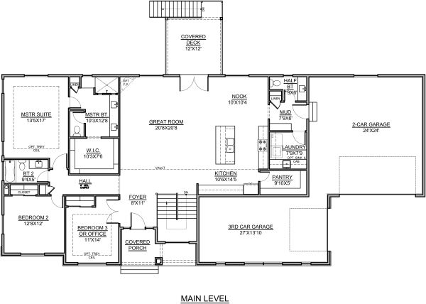 Dream House Plan - Farmhouse Floor Plan - Main Floor Plan #1073-17