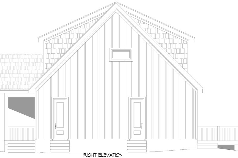 House Blueprint - Exterior - Other Elevation 1 for Country House Plan #932-1062 - 3 bed, 2.5 bath