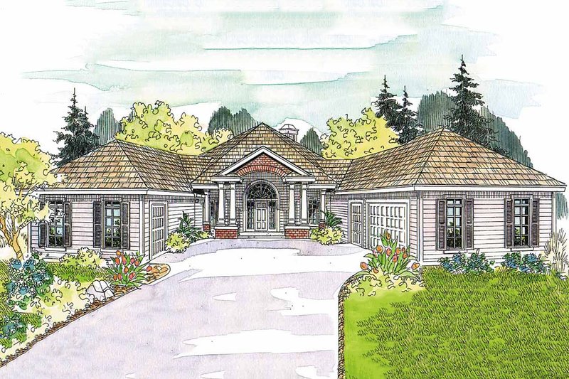 Home Plan - Ranch Exterior - Front Elevation Plan #124-577