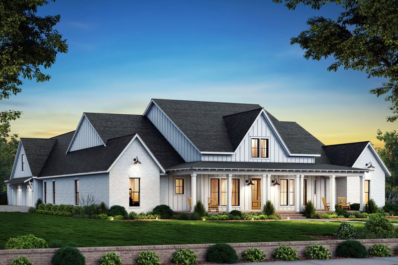 Architectural House Design - Farmhouse Exterior - Front Elevation Plan #1074-107