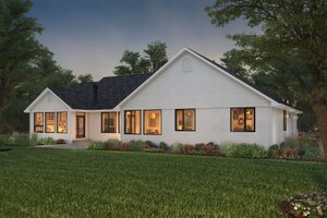 Exterior - Rear Elevation for Country House Plan #427-8 - 4 bed, 2.5 bath
