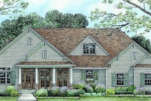 Exterior - Front Elevation 3 for Craftsman House Plan #20-164 - 3 bed, 3 bath